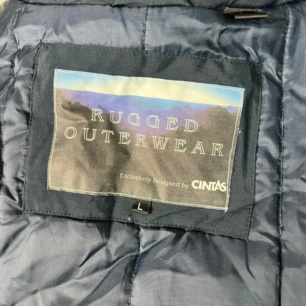 Rugged Outerwear Win Air Storm Parka Jacket NWT Water Resistant Navy Mens Large
